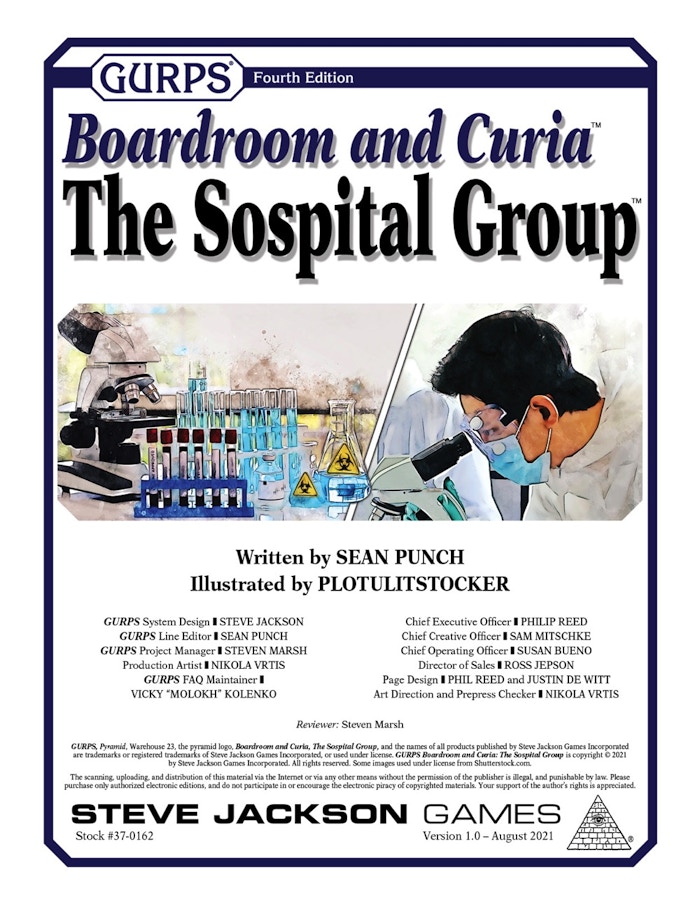 GURPS Boardroom and Curia: The Sospital Group